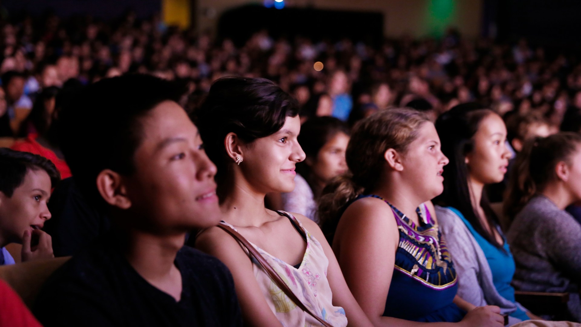 Ahmanson Theatre Interior featuring a young audience enjoying a show. 