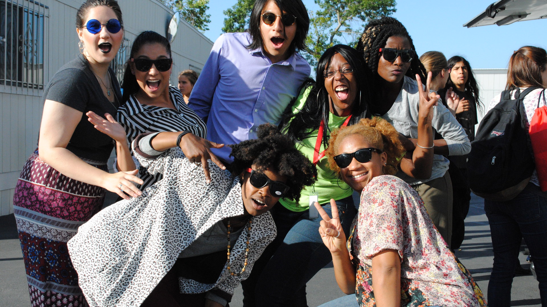 A group photo with 7 individuals at the Annex during an event.